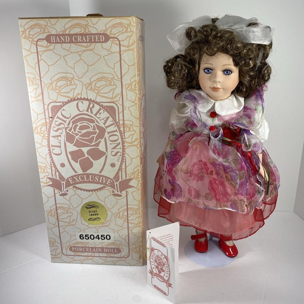 Classic Creations Exclusive Handcrafted BARI Porcelain Doll‎ 16" NIB 18269